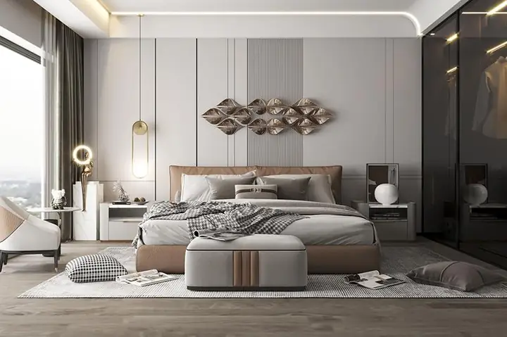 Mẫu 5: Thiết kế phòng ngủ 11m2 phong cách luxury