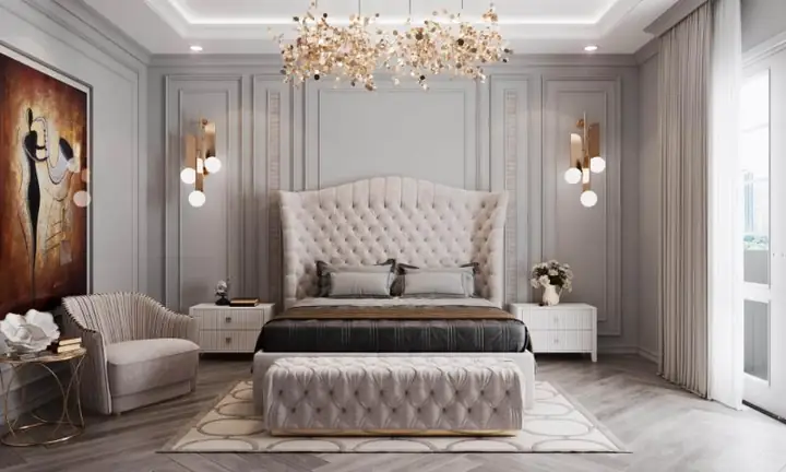 Mẫu 5: Thiết kế phòng ngủ 11m2 phong cách luxury