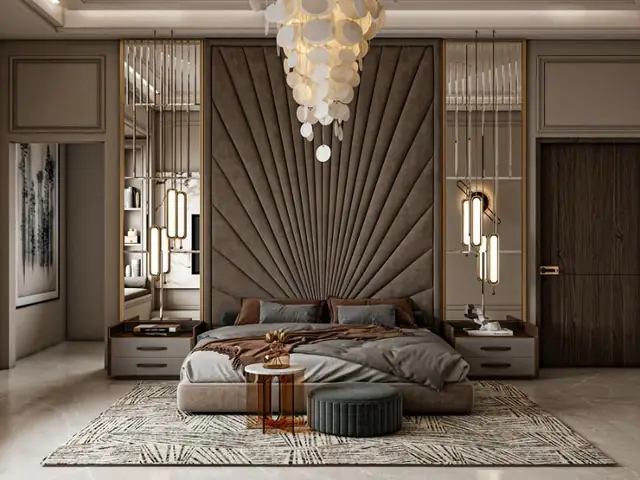 Mẫu 5: Thiết kế phòng ngủ 11m2 phong cách luxury
