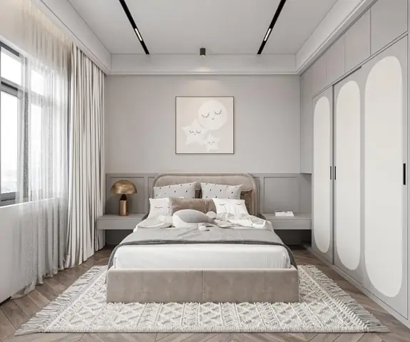 Mẫu 6: Thiết kế phòng ngủ 11m2 phong cách hiện đại