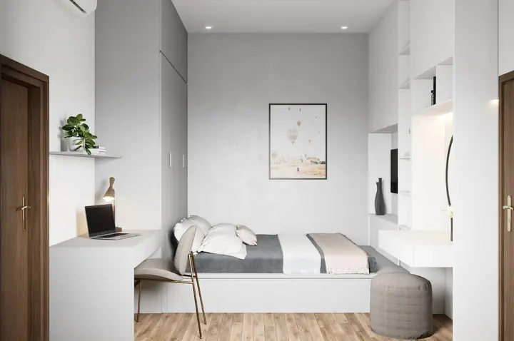 Cách bố trí nội thất phòng ngủ 12m2 khoa học và thông minh Cách bố trí nội thất phòng ngủ 12m2 khoa học và thông minh