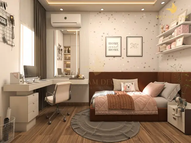 Thi công nội thất phòng ngủ cho bé