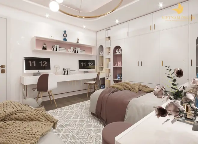 Thi công nội thất phòng ngủ cho bé