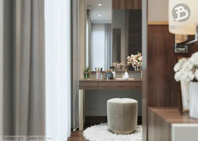 Thiết kế nội thất phòng ngủ biệt thự