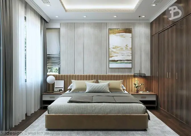 Thiết kế nội thất phòng ngủ biệt thự