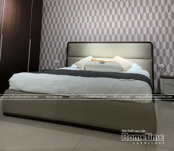 Giường bọc da nhập khẩu cao cấp tại Hải Phòng  – GNK1908