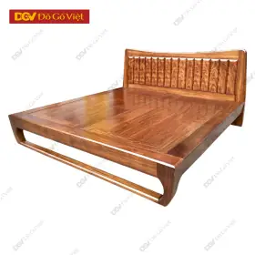 Giường Ngủ Hiện Đại Kiểu Chân Cong Gỗ Hương Xám Tự Nhiên