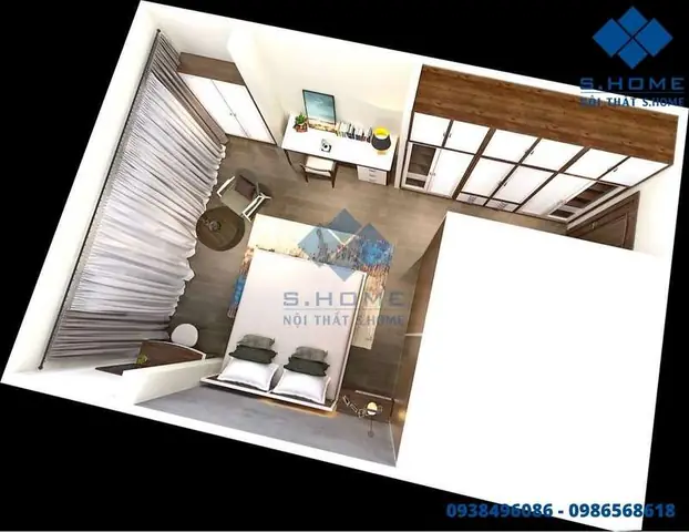 nội thất phòng ngủ hiện đại gỗ tự nhiên