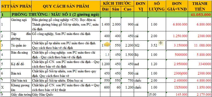 Báo Giá Nội Thất Phòng Ngủ Khách Sạn 3 Sao