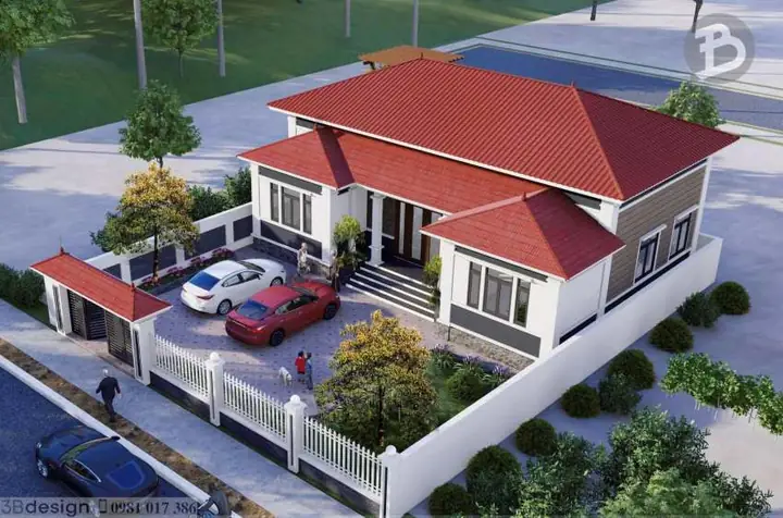 Mẫu thiết kế nội thất nhà cấp 4 3 phòng ngủ mái nhật Mẫu thiết kế nội thất nhà cấp 4 3 phòng ngủ mái nhật