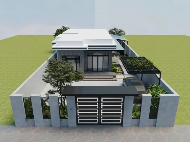 Mẫu nội thất nhà cấp 4 3 phòng ngủ mái bằng hiện đại Mẫu nội thất nhà cấp 4 3 phòng ngủ mái bằng hiện đại