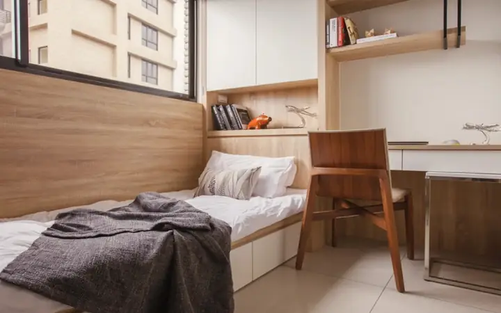 Thiết kế phòng ngủ nhỏ 6m2 theo phong cách mở