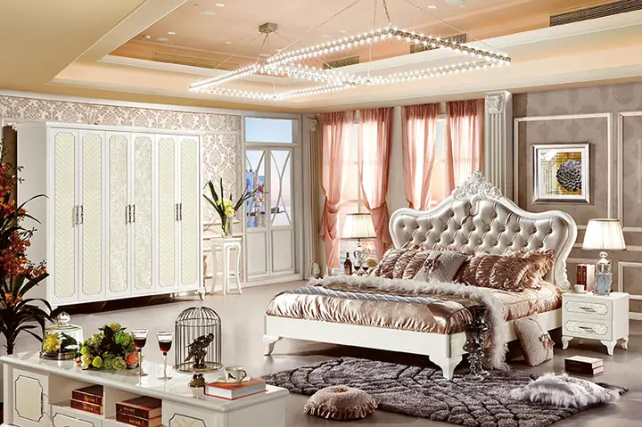 Bộ phòng ngủ phong cách tân cổ điển hoàng gia Pháp 63662BG