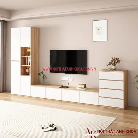 Mẫu kệ tivi phòng khách kết hợp tủ kệ hiện đại Mẫu kệ tivi phòng khách kết hợp tủ kệ hiện đại