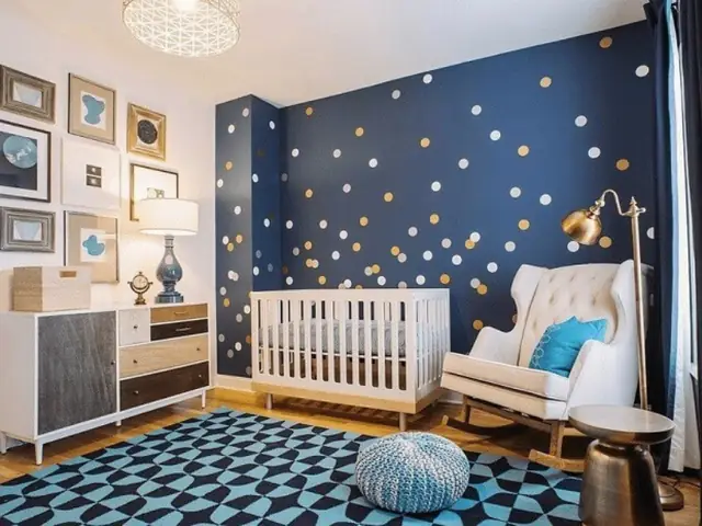 1.2 Trang trí phòng cho bé trai sơ sinh với màu sắc ấn tượng