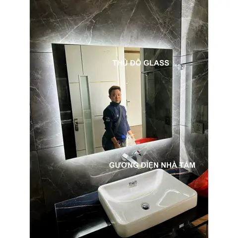 Gương điện nhà tắm có đèn led cảm ứng Hoàng Mai Hà Nội