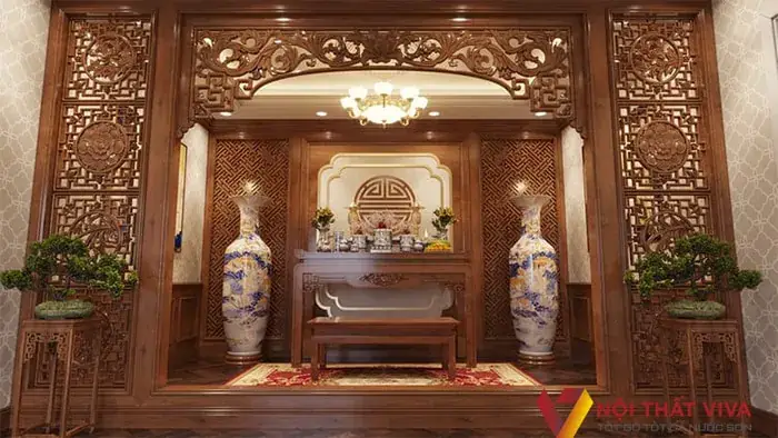 2.3. Kích thước đồ nội thất phòng thờ 2.3. Kích thước đồ nội thất phòng thờ