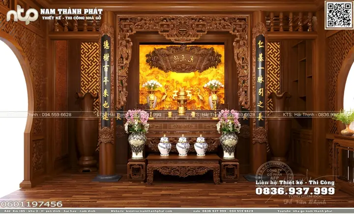 nội thất phòng thờ nhà phố