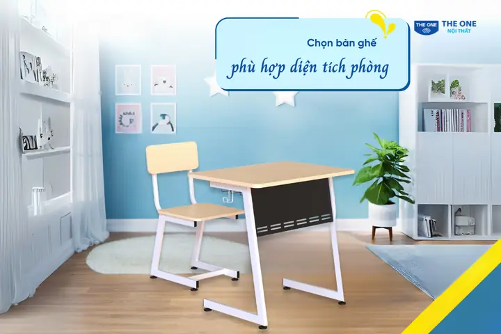 Lựa Chọn Kích Thước Bàn Học Theo Diện Tích Phòng