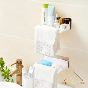 Phụ kiện phòng tắm giá treo khăn 4 thanh...