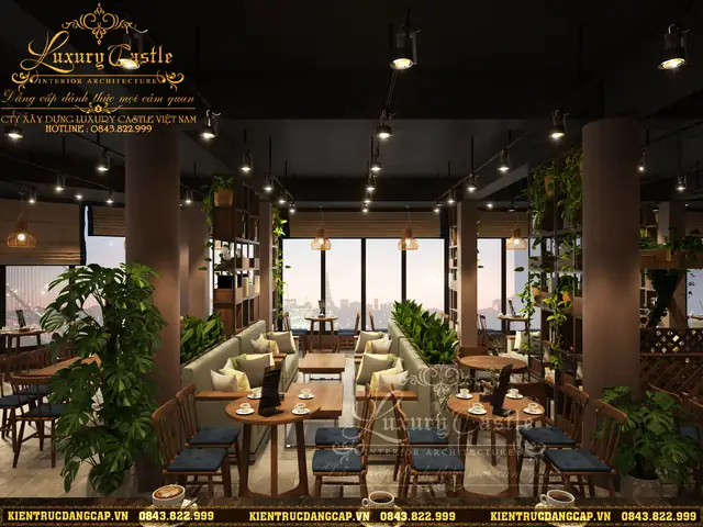 Nội thất quán cafe phong cách hiện đại đẹp Nội thất quán cafe phong cách hiện đại đẹp
