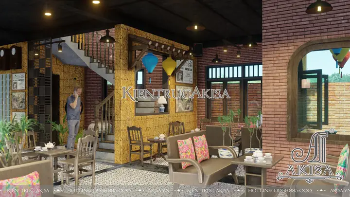 Mẫu nội thất quán cafe phong cách vintage Mẫu nội thất quán cafe phong cách vintage