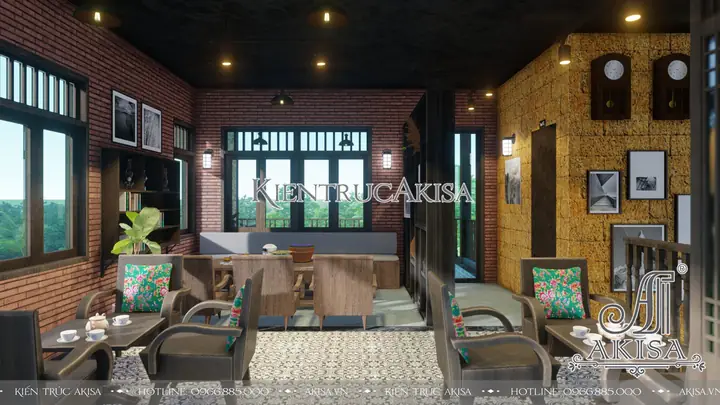 Mẫu nội thất quán cafe phong cách vintage Mẫu nội thất quán cafe phong cách vintage