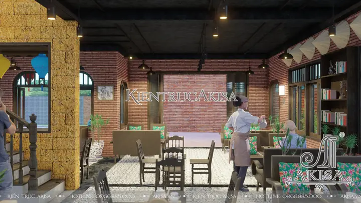 Mẫu nội thất quán cafe phong cách vintage (CĐT: ông Bảo - Đắk Lắk) NT21738 Mẫu nội thất quán cafe phong cách vintage (CĐT: ông Bảo - Đắk Lắk) NT21738