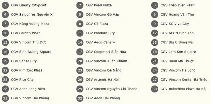 Ghế đôi CGV