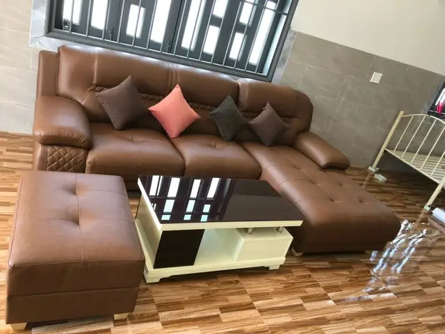 Sofa Góc L Da Cao Cấp Tại Đà Nẵng