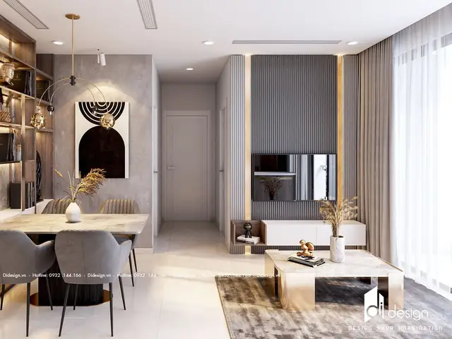 Thiết kế nội thất phòng khách căn hộ Eco Green Sài Gòn 74m2 tiện nghi Thiết kế nội thất phòng khách căn hộ Eco Green Sài Gòn 74m2 tiện nghi