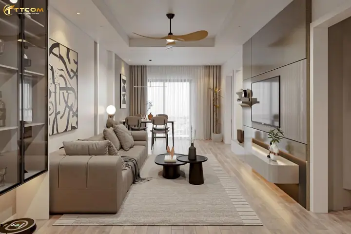 Thiết Kế Nội Thất Chung Cư 50m² – Không Gian Mở, Bố Trí Thông Minh