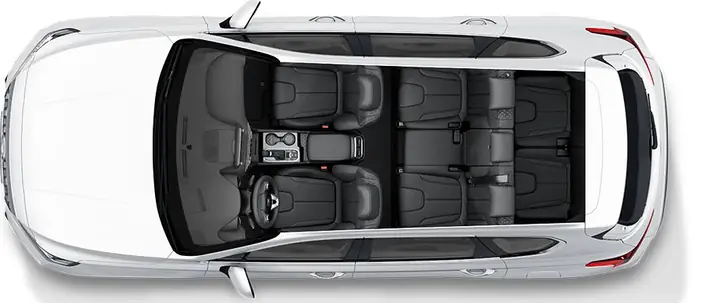 Nội thất santafe 2019 màu đen