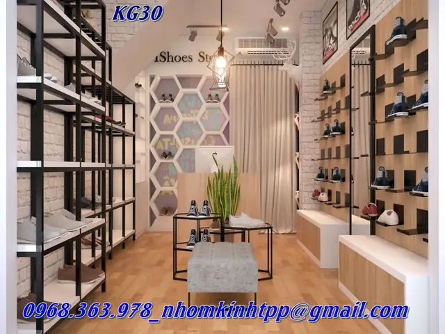 Lựa chọn đồ nội thất trưng bày giày dép hợp phù với thương hiệu