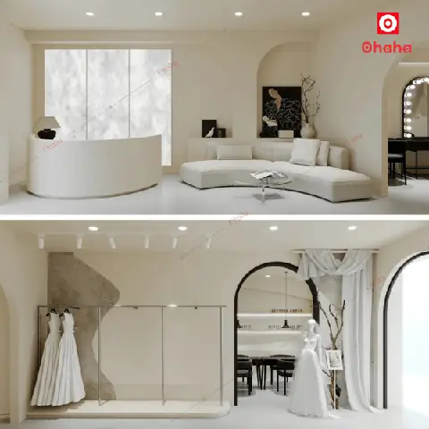 Thiết Kế Nội Thất Showroom Áo Cưới Đẳng Cấp – OHAHA TKSR-OH0012