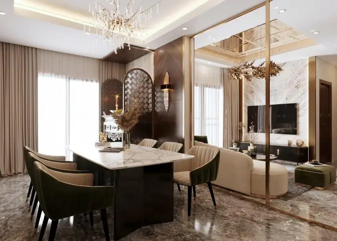 Thiết kế nội thất chung cư Sunshine Diamond River – Không gian phòng ăn
