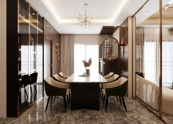 Thiết kế nội thất chung cư Sunshine Diamond River – Không gian phòng ăn