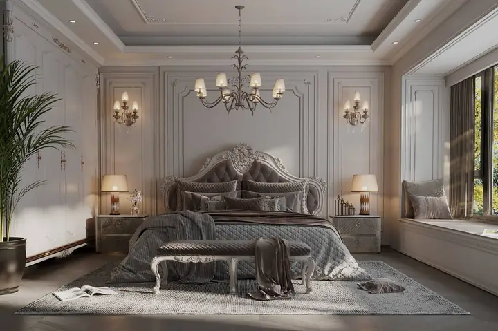 Nội thất tân cổ điển phòng ngủ Nội thất tân cổ điển phòng ngủ