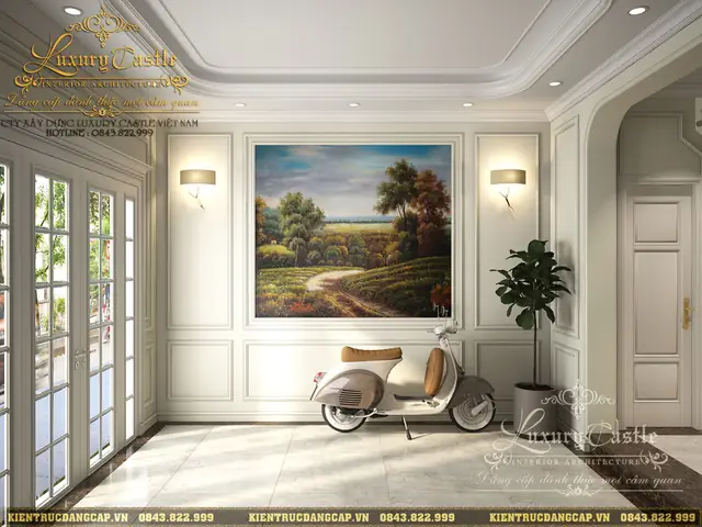 Thiết Kế Nội Thất Tân Cổ Điển Phòng Bếp Ăn