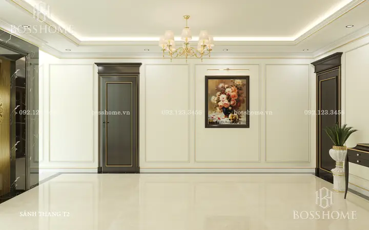 Giải pháp trang trí Sảnh Tầng 2 biệt thự tân cổ điển Giải pháp trang trí Sảnh Tầng 2 biệt thự tân cổ điển