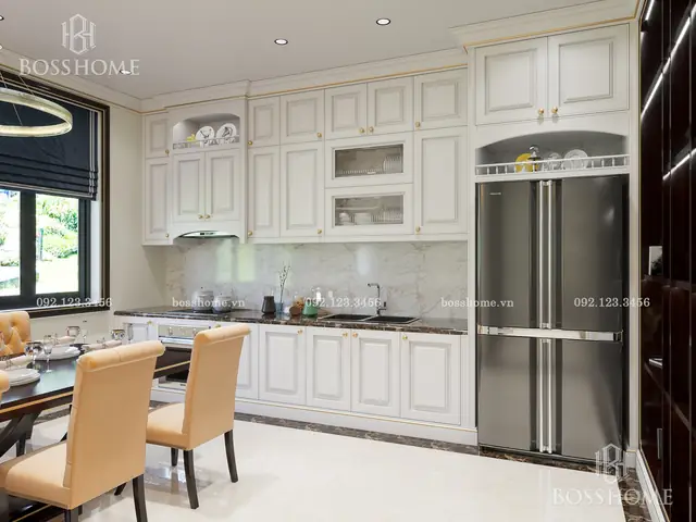 Thiết kế mẫu phòng bếp phong cách quý tộc Thiết kế mẫu phòng bếp phong cách quý tộc