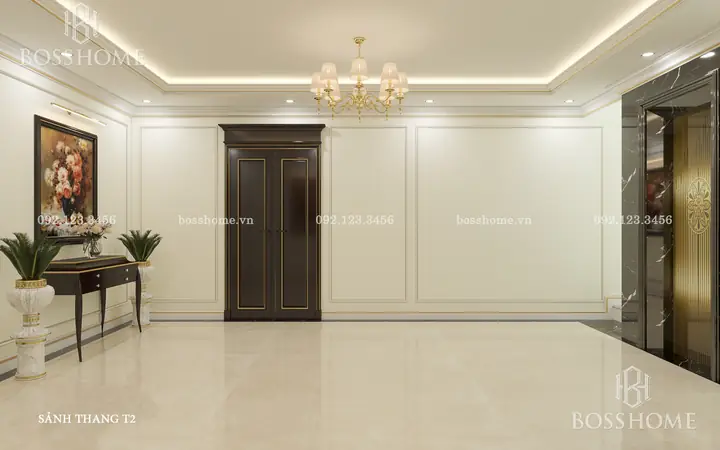 Giải pháp trang trí Sảnh Tầng 2 biệt thự tân cổ điển Giải pháp trang trí Sảnh Tầng 2 biệt thự tân cổ điển