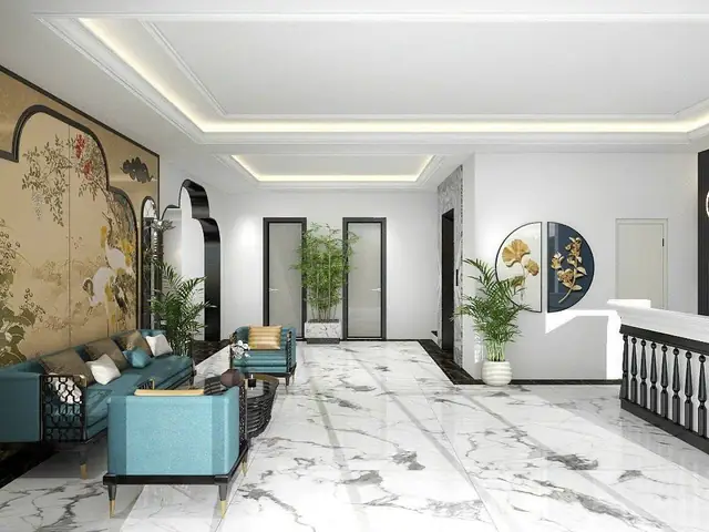 Thiết kế Nội Thất Sảnh Khách Sạn Tân Cổ Điển