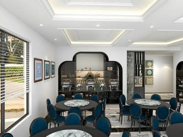Nội thất thiết kế nhà hàng sảnh khách sạn tân cổ điển Nội thất thiết kế nhà hàng sảnh khách sạn tân cổ điển