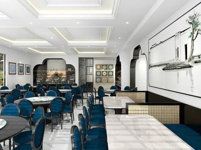 Nội thất thiết kế nhà hàng sảnh khách sạn tân cổ điển Nội thất thiết kế nhà hàng sảnh khách sạn tân cổ điển