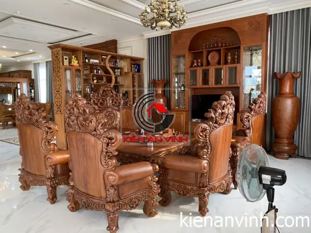 Thi cÃ´ng ná»i tháº¥t biá»t thá»± 2 táº§ng tÃ¢n cá» Äiá»n káº¿t há»£p gá» á» Báº¿n Lá»©c TÃ¢y Ninh