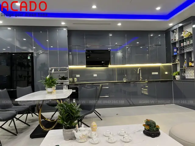 Tủ Bếp Cánh Kính