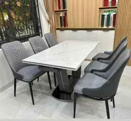 Bộ bàn ăn gỗ 6 ghế Adora