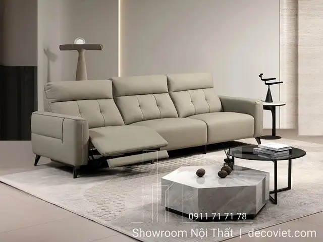Bộ Sofa Da 3 Chỗ Chỉnh Điện Thông Minh - Nâng Tầm Phong Cách Sống Hiện Đại!