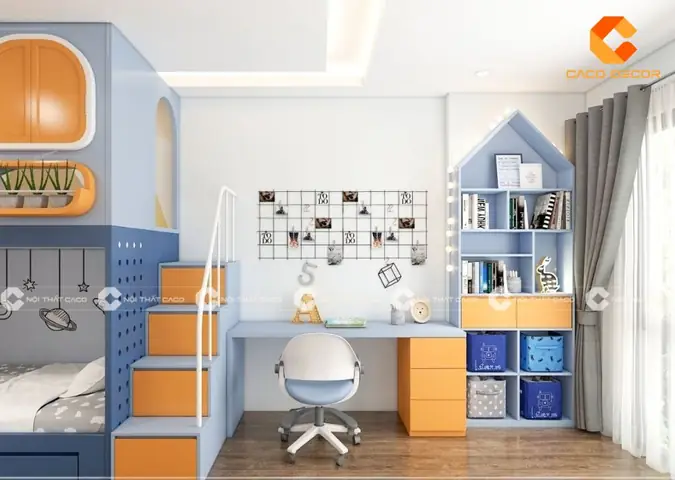 Mẫu Giường Tầng Có Bàn Học Đẹp Thông Minh